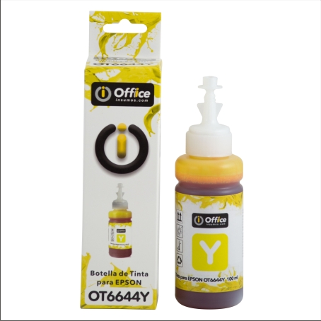 TINTA ALT P/EPSON 100CC EN CAJA D AMARILLO OT6644Y CON APLICADOR OT6644Y OFFICEINSUMOS.COM